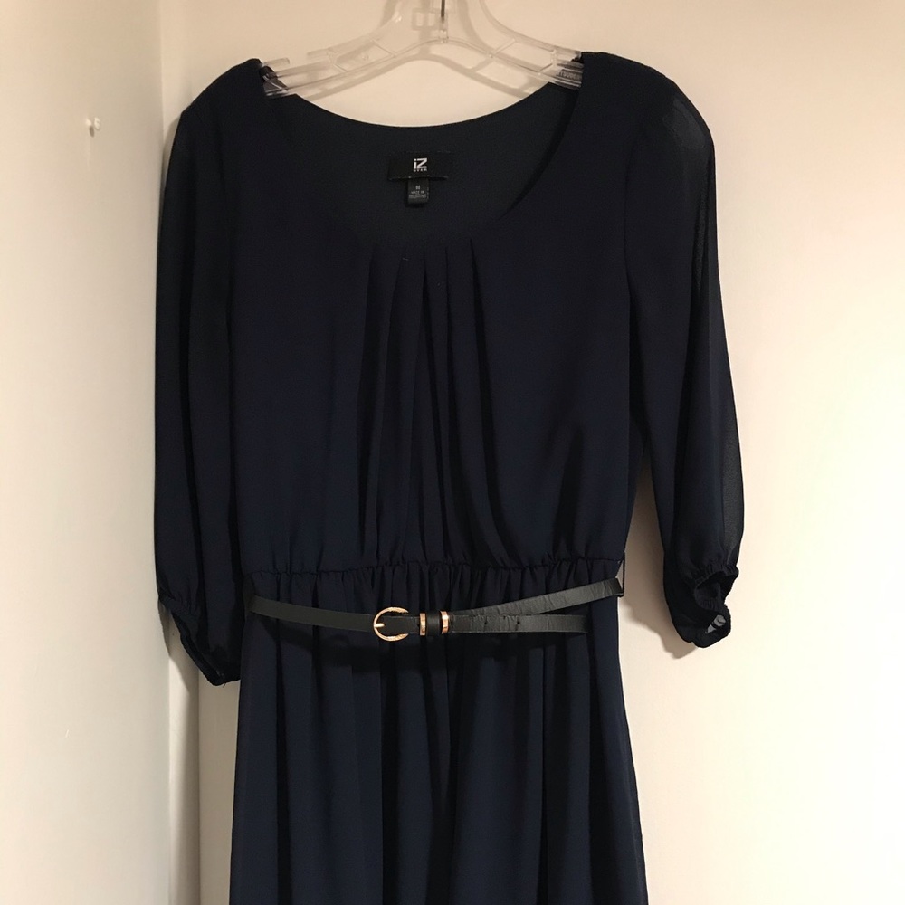 Navy blue 3/4 sleeve dress